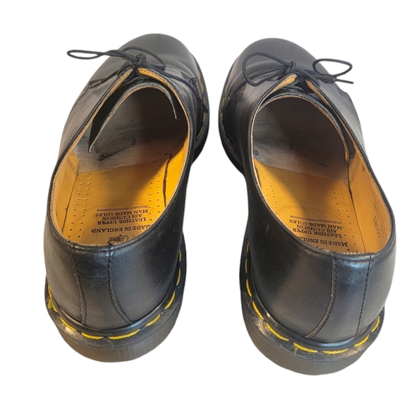 Dr. Martens Vintage Y2K Made in England Black Plain Toe Lace Up Blucher Size: 11 - Picture 5 of 11